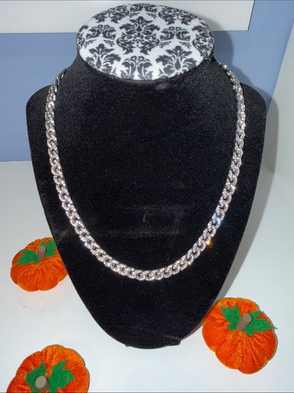 Invicta Silver Cuban Link Chain Necklace